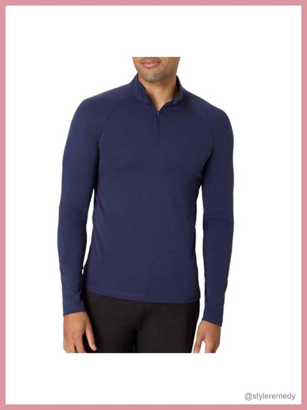 Men's Quarter-Zip Pullover Moisture-Wicking Stretch Active Sweater